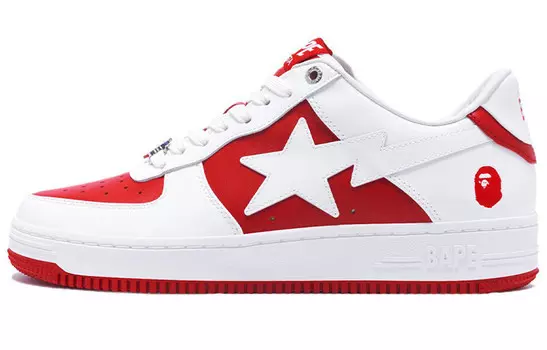 Кроссовки BAPE A BATHING APE Bape Sta Low #6 Red, красный