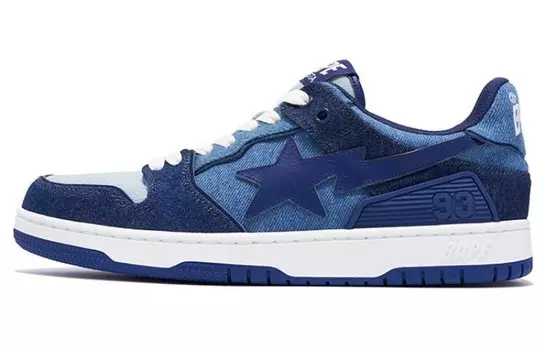 Кроссовки BAPE A BATHING APE Sk8 Sta Indigo Denim, цвет Denim NYX