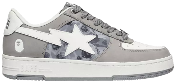 Кроссовки BAPE Bapesta #2 'Grey Roses', серый
