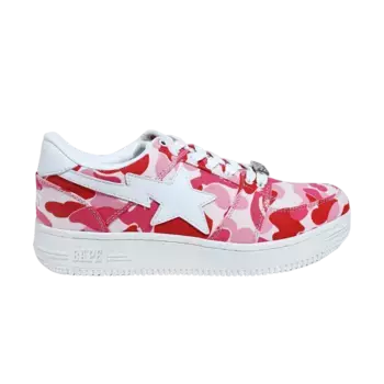 Кроссовки BAPE Bapesta Low Pink ABC Camo, розовый
