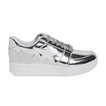 Кроссовки BAPE Bapesta Low 'Silver Foil', серебряный