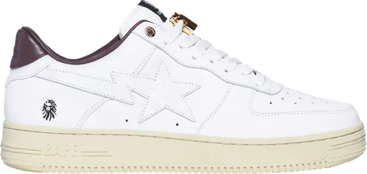 Кроссовки BAPE BLACK x Bapesta 'White Maroon Green', белый
