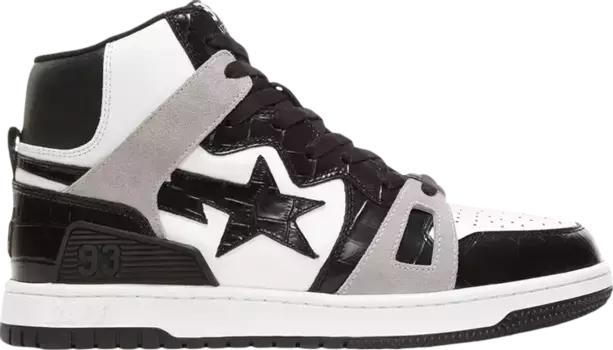 Кроссовки Bape Sta 93 HI Black Light Grey, черный