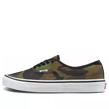Кроссовки bape x authentic 44 dx 'first camo' Vans, зеленый