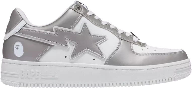Кроссовки Bapesta #4 'Silver', серебряный