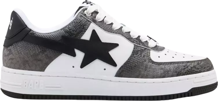 Кроссовки Bapesta Black Snakeskin, серый