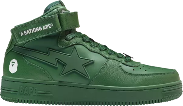 Кроссовки Bapesta Mid Green, зеленый