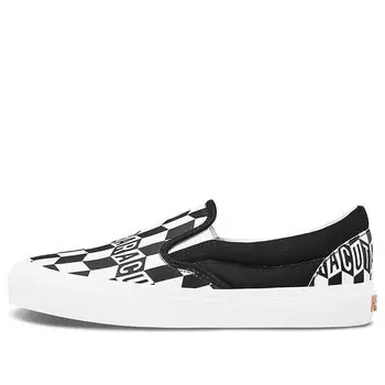 Кроссовки baracuta x classic slip-on 5 'black checkerboard' Vans, черный