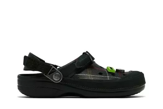 Кроссовки Barbour x Classic Clog 'Kelp Plaid', зеленый