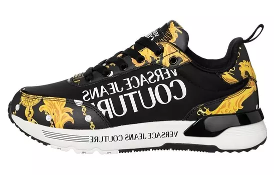 Кроссовки 'Baroque Print' Versace Jeans Couture, черный