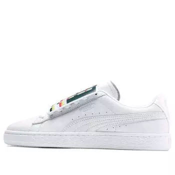 Кроссовки basket badge casual sneakers white Puma, белый