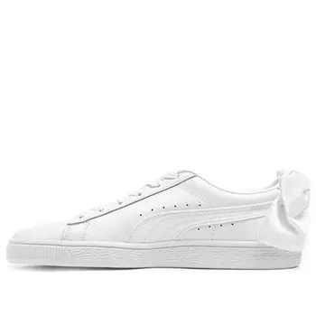 Кроссовки basket bow triple white leather Puma, белый