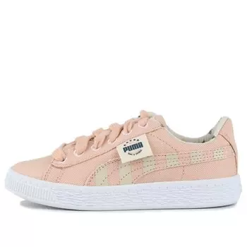 Кроссовки basket canvas little 'time 4 change - pink sand' Puma, розовый