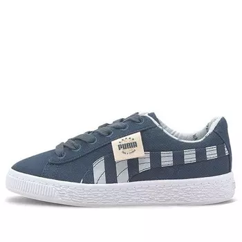 Кроссовки basket canvas little 'time 4 change - dark denim' Puma, синий