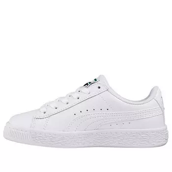 Кроссовки basket classic jr white Puma, белый