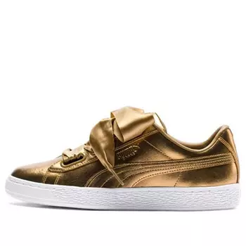 Кроссовки basket heart luxe retro casual skateboarding shoes Puma, золотой