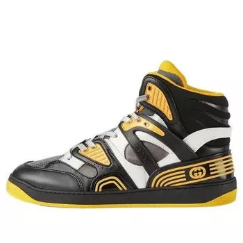 Кроссовки basket high 'black demetra yellow' Gucci, черный