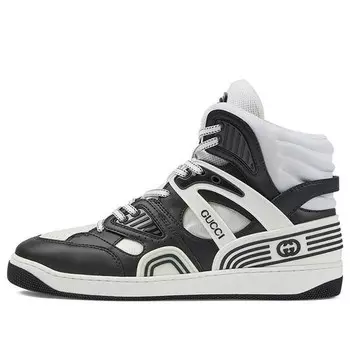 Кроссовки basket high 'black white' Gucci, черный