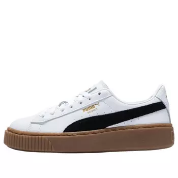 Кроссовки basket platform l 'white' Puma, белый