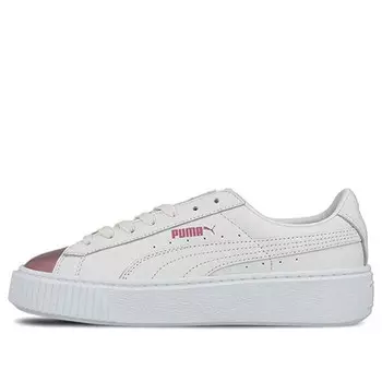 Кроссовки basket platform metallic 's 'white/lilac snow' Puma, белый