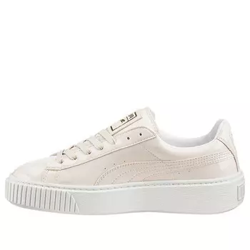 Кроссовки basket platform patent leather Puma, бежевый