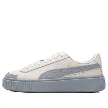 Кроссовки basket platform shoes 'pearl white blue' Puma, белый