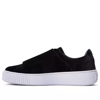Кроссовки basket platform strap 'black and white' Puma, черный