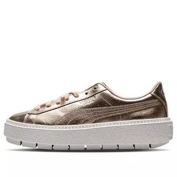 Кроссовки basket platform trace luxe 'dusty coral' Puma, золотой