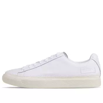 Кроссовки basket stitched white Puma, белый
