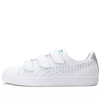 Кроссовки basket strap white Puma, белый