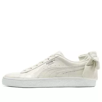 Кроссовки basket suede bow leisure board shoes creamy/white Puma, белый