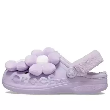Кроссовки baya lined fuzz strap singles day 'purple white' Crocs, фиолетовый