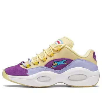 Кроссовки bbc ice cream x question low 'yellow lilac glow' Reebok, фиолетовый