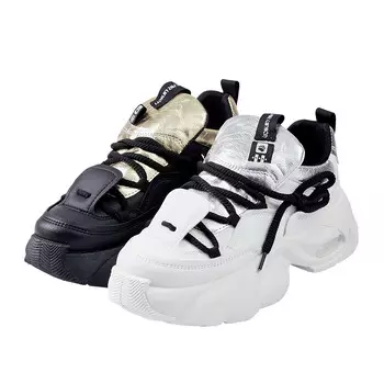 Кроссовки BEAR UNION Chunky Sneakers Unisex Low-top, серебряный