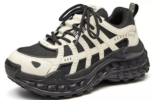 Кроссовки Beau Today Chunky Sneakers Women's Low-top Black Rice Color Blocking, черный