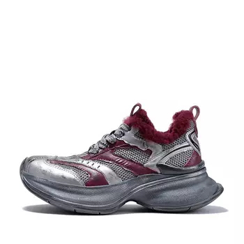 Кроссовки BELLALILY Chunky Sneakers Women's Low-Top, черный