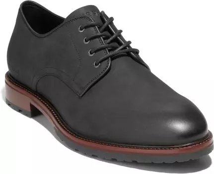 Кроссовки Berkshire Lug Plain Toe Oxford Cole Haan, цвет Black Waxy Leather/WR