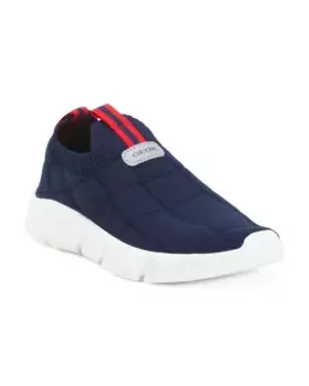 Кроссовки без шнуровки Aril (Little Kid, Big Kid) Geox, темно-синий/красный