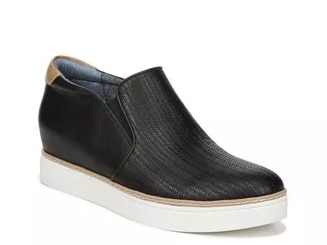 Кроссовки без шнуровки Dr. Scholl's If Only на танкетке, черная искусственная кожа
