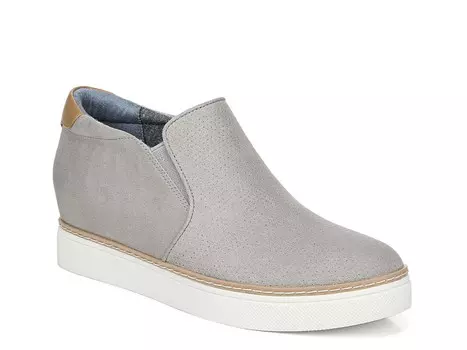 Кроссовки без шнуровки Dr. Scholl's If Only на танкетке, серая ткань