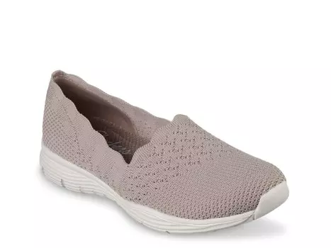 Кроссовки без шнуровки Seager с зубцами Skechers, серо-коричневый
