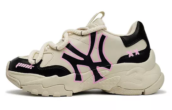 Кроссовки Big Ball Chunky Chunky женские низкие черные/розовые Mlb