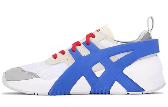 Кроссовки Big Logo Trainer 2.0 Lifestyle унисекс с низким верхом белого/синего/красного цвета Onitsuka Tiger