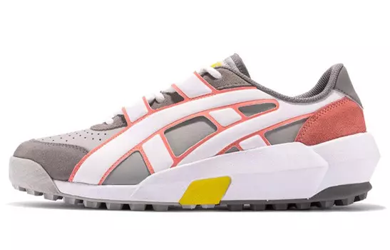 Кроссовки Big Logo Trainer Chunky унисекс с низким верхом серого/белого/розового цвета Onitsuka Tiger