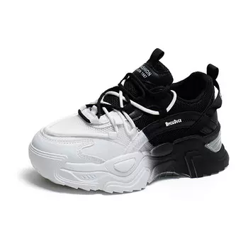Кроссовки BINGO DUCK bingo duck Chunky Sneakers Women's Mid-top, белый/черный