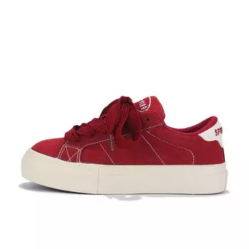Кроссовки Binya Skateboarding Shoes Women's Low-top Red, красный