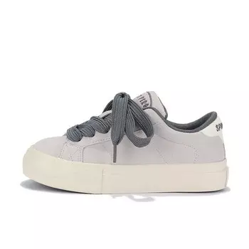 Кроссовки Binya Skateboarding Shoes Women's Low-top Gray, серый