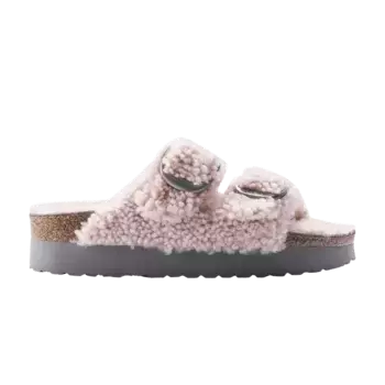 Кроссовки Birkenstock Arizona Big Buckle Shearling Narrow Teddy Crystal Rose, розовый