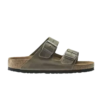 Кроссовки Birkenstock Arizona Soft Footbed Oiled Leather Faded Khaki, зеленый