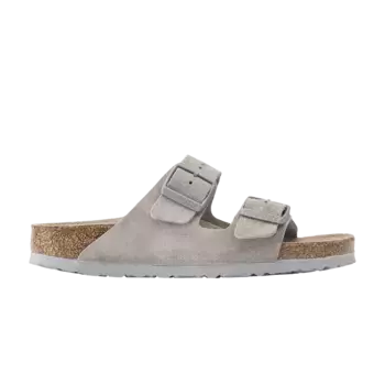 Кроссовки Birkenstock Arizona Soft Footbed Suede Leather Stone Coin, серый